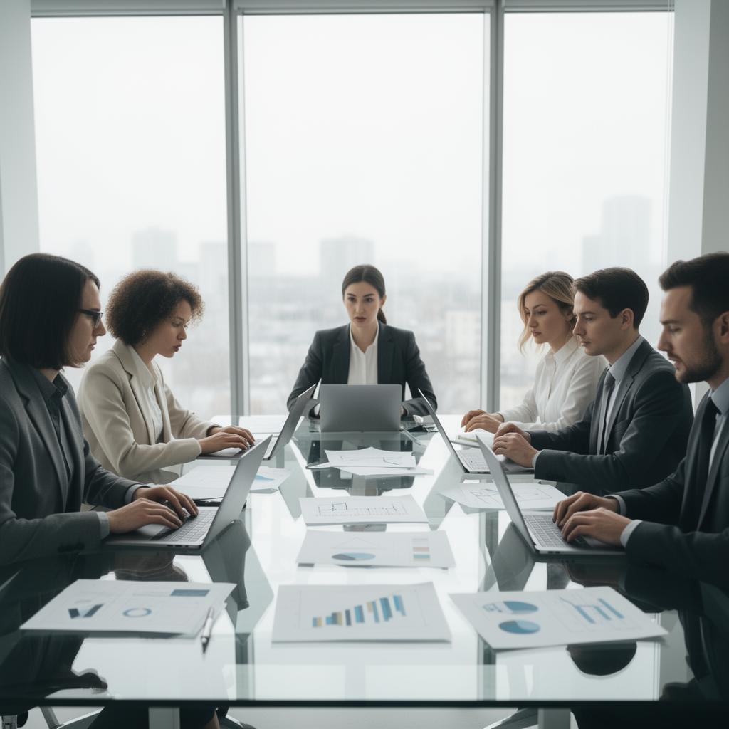 Equipe estratégica em reunião de planejamento